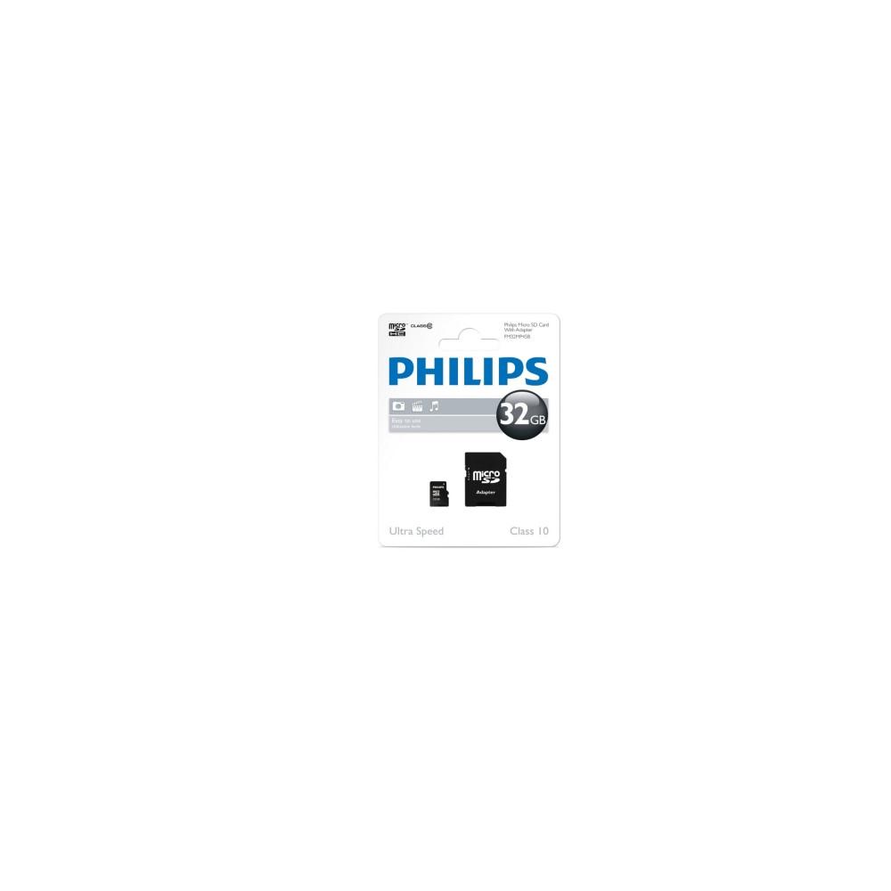 Produktbild för Philips FM32MP45B - flash-minneskort - 32 GB - microSDHC
