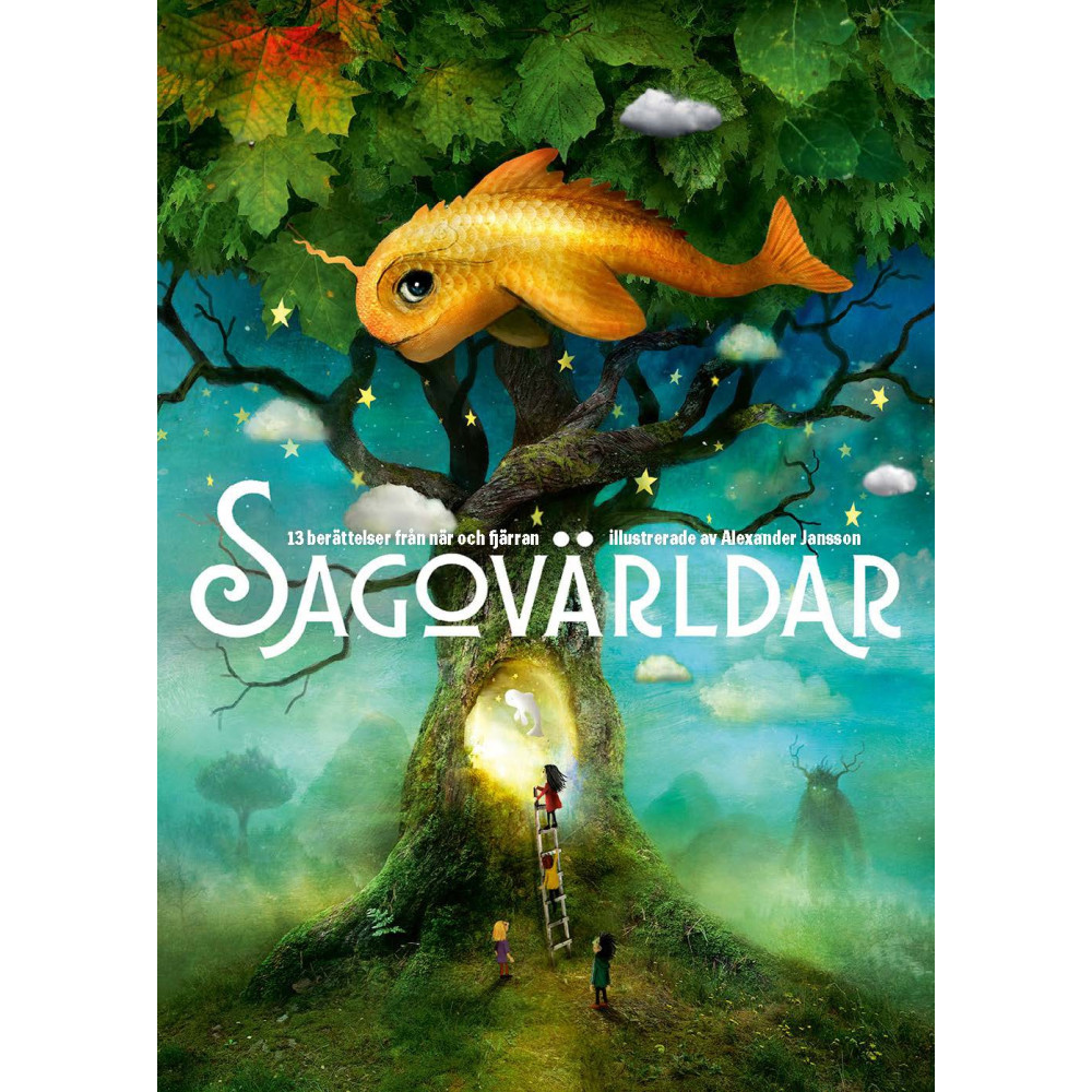 Produktbild för Sagovärldar - 13 berättelser från när och fjärran (inbunden)