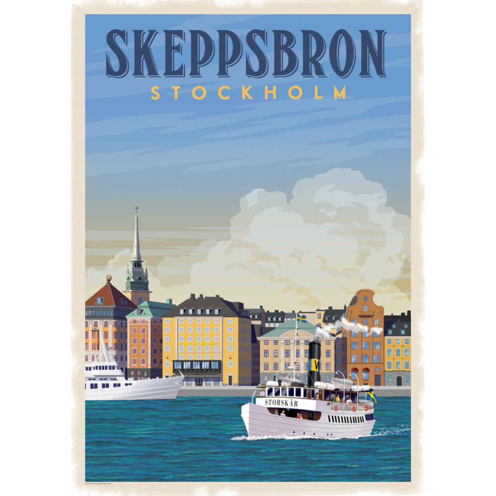Produktbild för Vykort: Skeppsbron, 25-pack