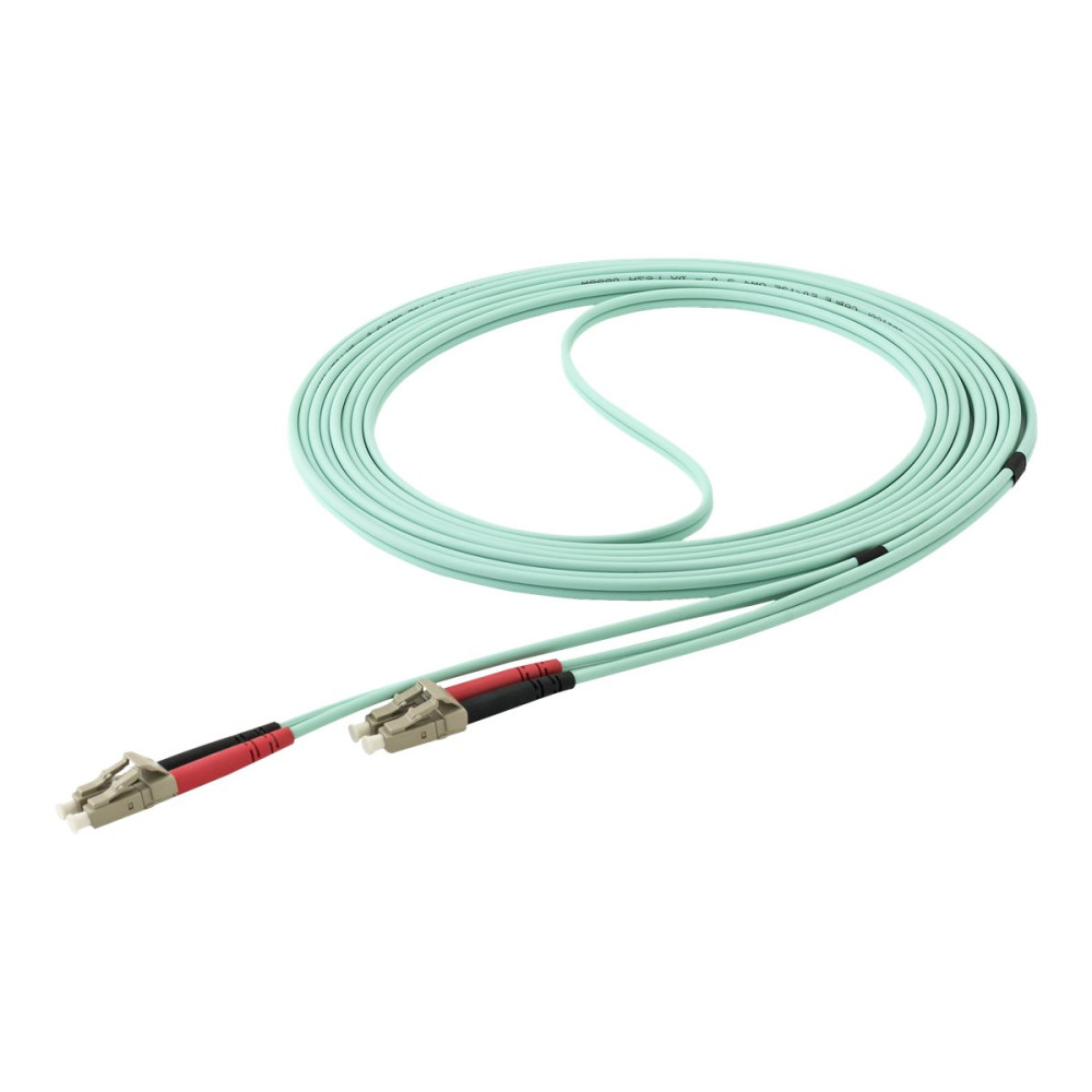 Produktbild för StarTech.com Aqua OM4 Duplex Multimode Fiber - 16 ft / 5m - 100 Gb - 50/125 - OM4 Fiber - LC to LC Fiber Patch Cable (450FBLCLC5) - nätverkskabel - 5 m - 5 m - havsblå