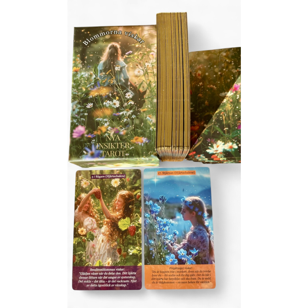 Produktbild för Blommorna viskar – Tarot- och Orakelkortlek av Nya insikter tarot
