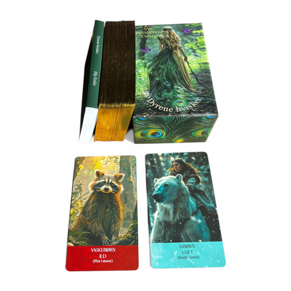 Produktbild för Dyrene hvisker – Norsk Tarot- og Orakelkortlek av Nye innsikter tarot