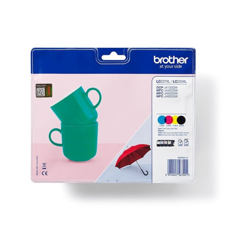 Brother Brother LC227XLVALBP - 4-pack - Lång livslängd - svart, gul, cyan, magenta - original - bläckpatron