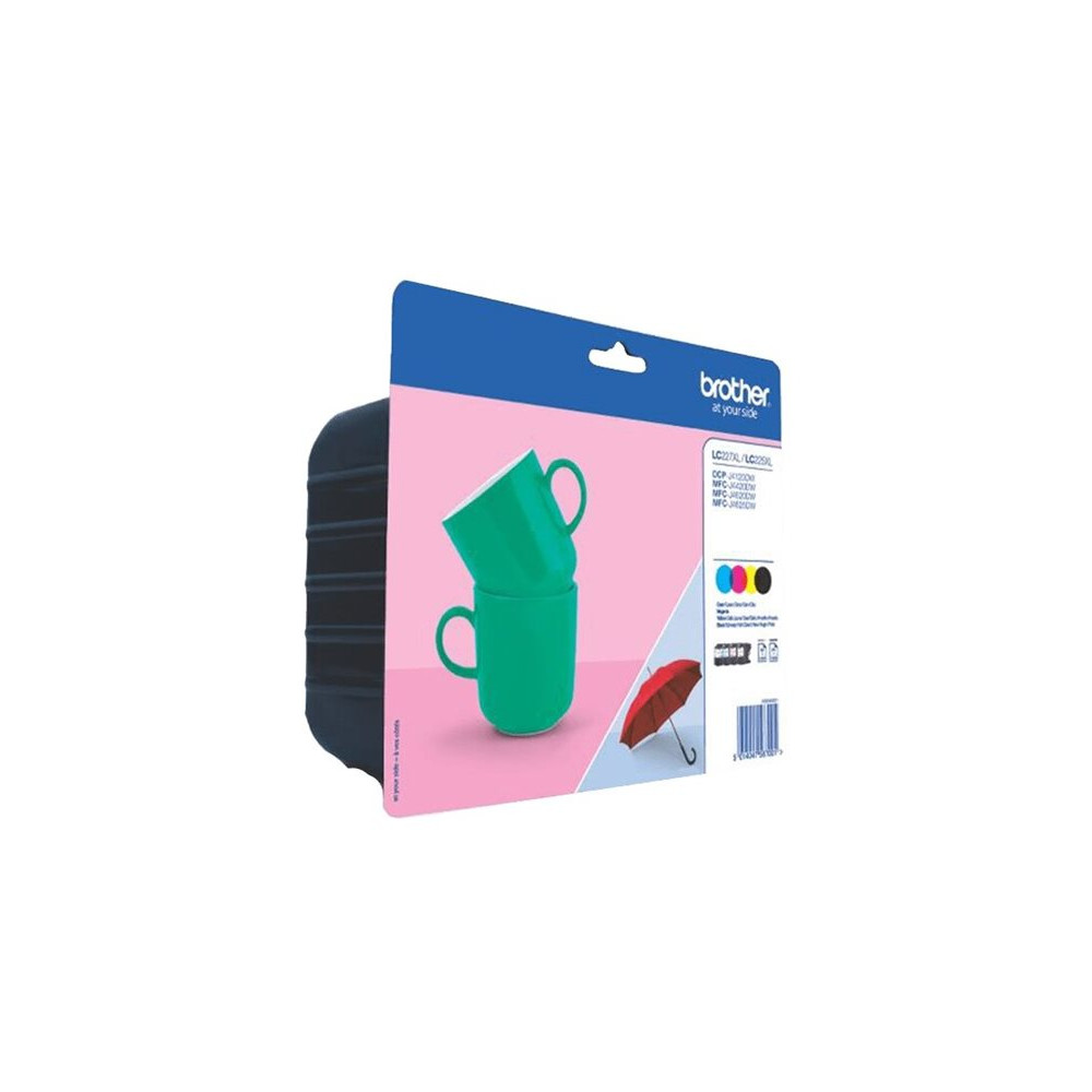 Produktbild för Brother LC227XLVALBP - 4-pack - Lång livslängd - svart, gul, cyan, magenta - original - bläckpatron