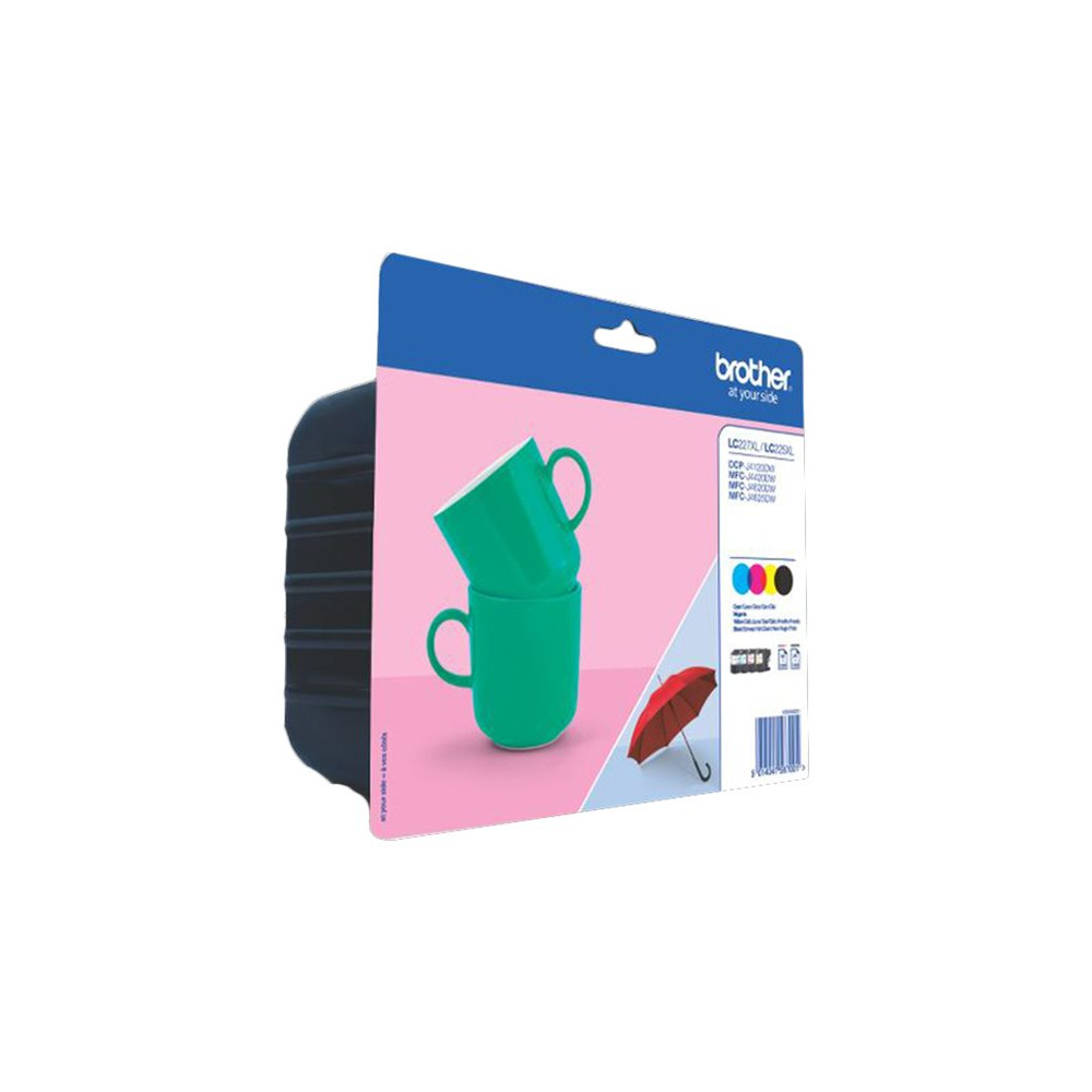 Produktbild för Brother LC227XLVALBP - 4-pack - Lång livslängd - svart, gul, cyan, magenta - original - bläckpatron