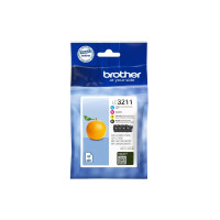 Produktbild för Brother LC3211 Value Pack - 4-pack - svart, gul, cyan, magenta - original - bläckpatron