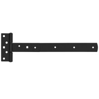 Produktbild för HOME It® T-gångjärn matt svart 300 x 30 zinkbehandlat kolstå...
