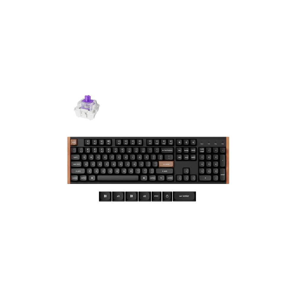 Produktbild för Keychron K10 HE - tangentbord - 100% full size - svart Inmatningsenhet