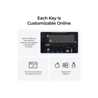 Produktbild för Keychron K10 HE - tangentbord - 100% full size - svart Inmatningsenhet