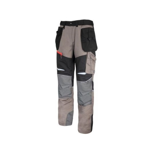 LAHTIPRO Lahti Pro arbetsbyxor khaki-svart med stretchinsatser 3XL (L...