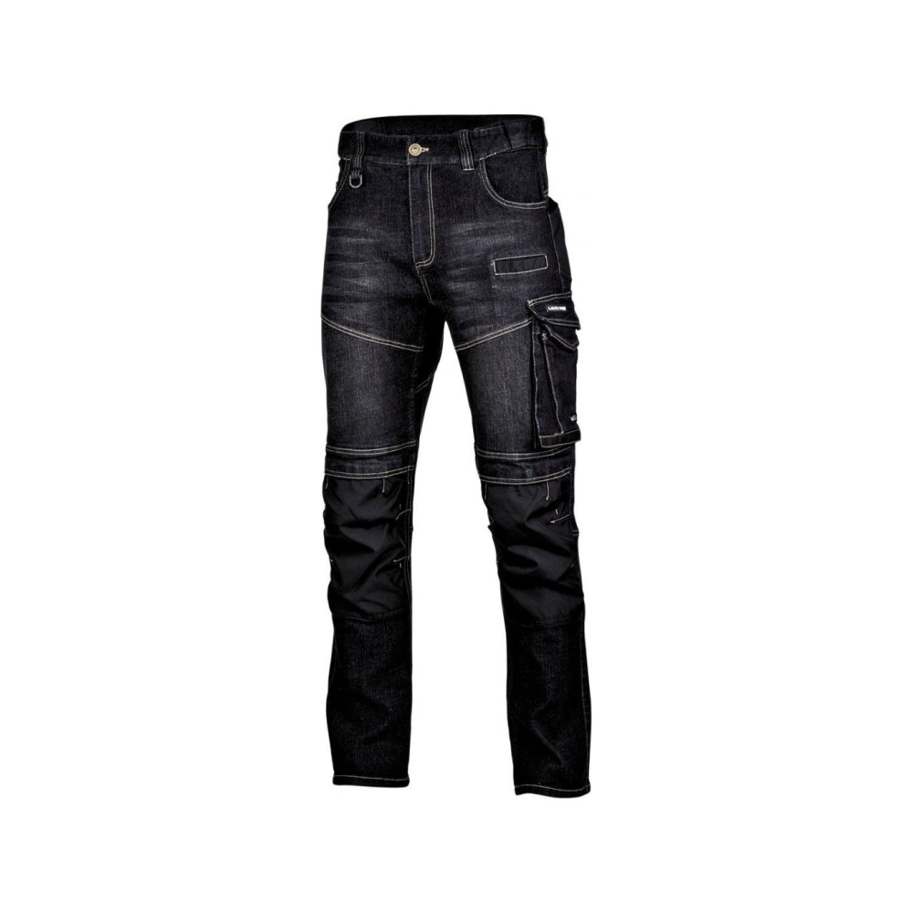 Produktbild för Lahti Pro jeansbyxor svarta stretch med förstärkningar, 2XL,...