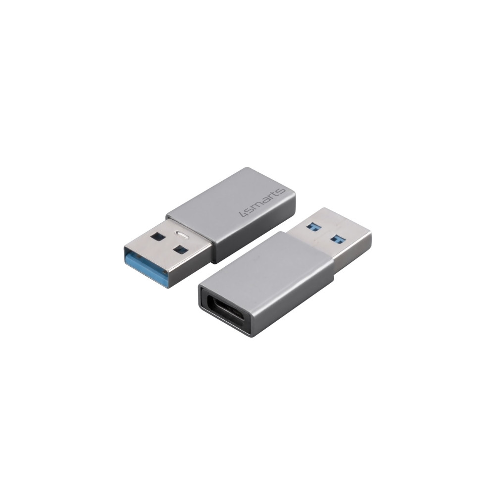 Produktbild för 4smarts 540275, USB Typ-A, USB Typ-C, Hanstik, Grå, Passiv,...
