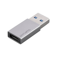 Produktbild för 4smarts 540275, USB Typ-A, USB Typ-C, Hanstik, Grå, Passiv,...