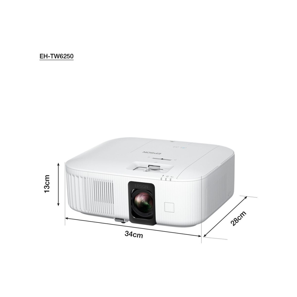 Produktbild för Epson EH-TW6250 - 3LCD-projektor - 802.11ac trådlöst - svart / vit