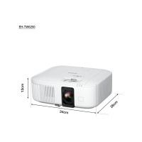 Produktbild för Epson EH-TW6250 - 3LCD-projektor - 802.11ac trådlöst - svart / vit