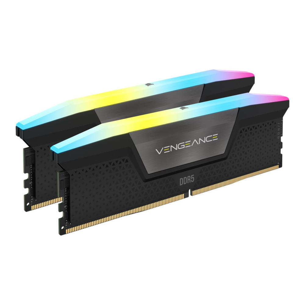 Produktbild för CORSAIR Vengeance RGB - DDR5 - sats - 64 GB: 2 x 32 GB - DIMM 288-pin / PC5-48000 - ej buffrad