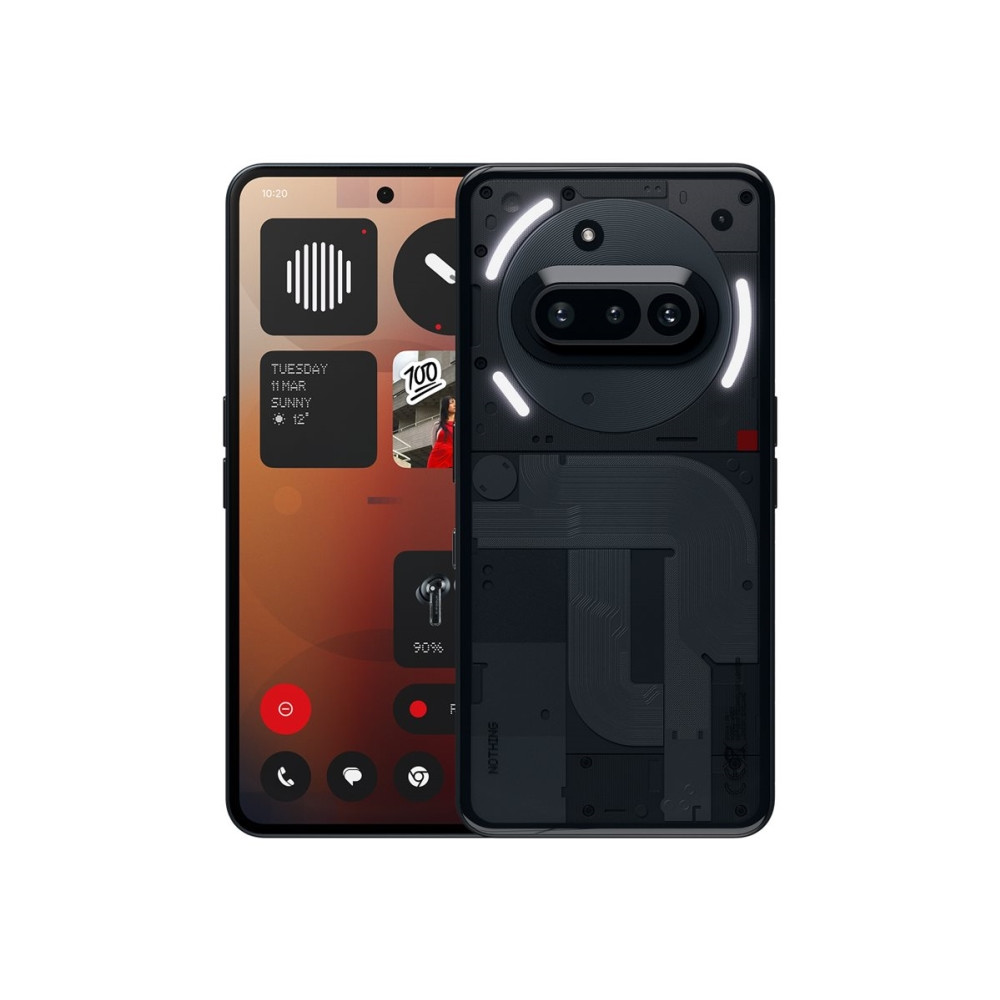 Produktbild för Nothing Phone (3a) - svart - 5G pekskärmsmobil - 256 GB - GSM