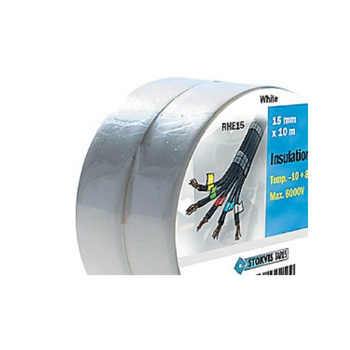 STOKVIS Stokvis PVC-tejp 15 mm x 10 m vit, kraftigt lim för hög/låg...