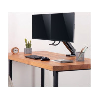 Produktbild för LogiLink monteringssats - platsbesparande - för 2 LCD-skärmar / böjd LCD-skärm - svart