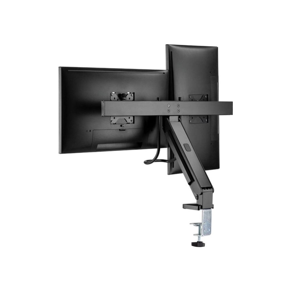 Produktbild för LogiLink monteringssats - platsbesparande - för 2 LCD-skärmar / böjd LCD-skärm - svart