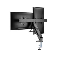 Produktbild för LogiLink monteringssats - platsbesparande - för 2 LCD-skärmar / böjd LCD-skärm - svart