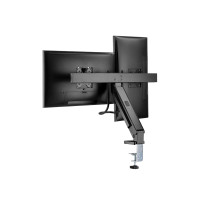 Produktbild för LogiLink monteringssats - platsbesparande - för 2 LCD-skärmar / böjd LCD-skärm - svart