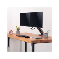 Produktbild för LogiLink monteringssats - platsbesparande - för 2 LCD-skärmar / böjd LCD-skärm - svart