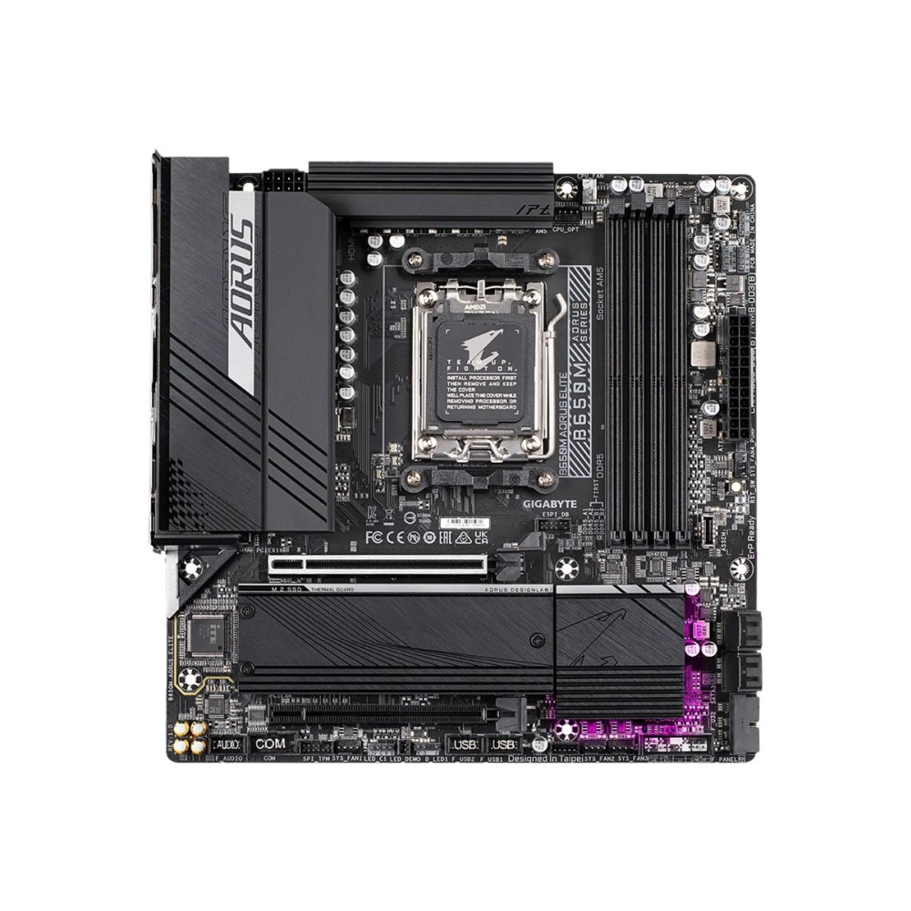 Produktbild för AORUS B650M ELITE - 1.0 - moderkort - micro ATX - Socket AM5 - AMD B650