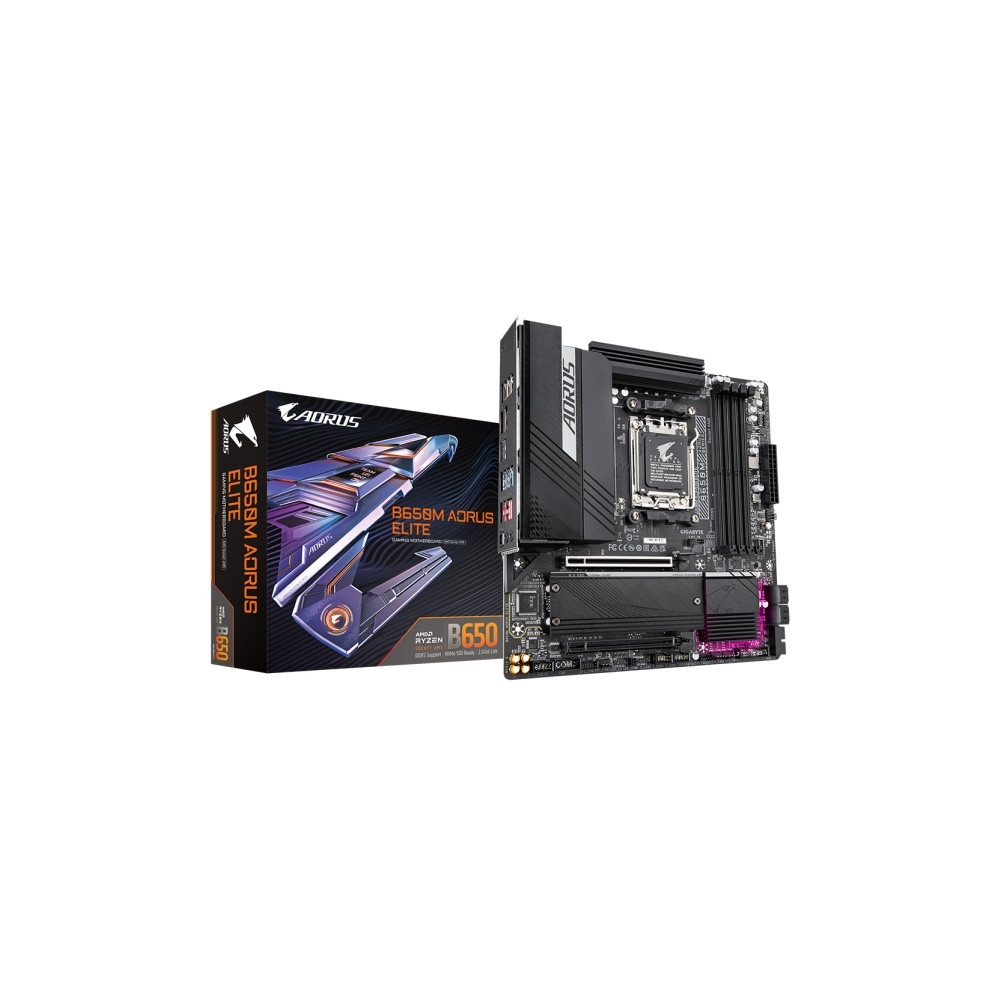 Produktbild för AORUS B650M ELITE - 1.0 - moderkort - micro ATX - Socket AM5 - AMD B650