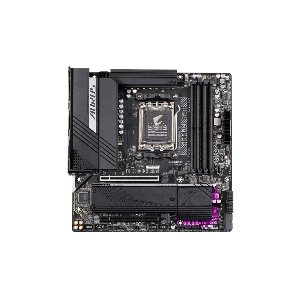 Produktbild för AORUS B650M ELITE - 1.0 - moderkort - micro ATX - Socket AM5 - AMD B650