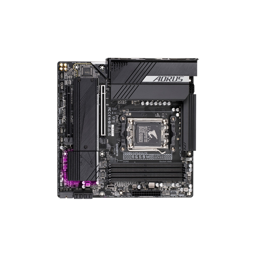 Produktbild för AORUS B650M ELITE - 1.0 - moderkort - micro ATX - Socket AM5 - AMD B650