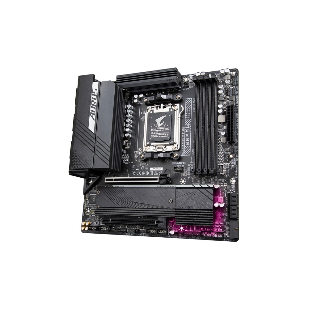 Produktbild för AORUS B650M ELITE - 1.0 - moderkort - micro ATX - Socket AM5 - AMD B650