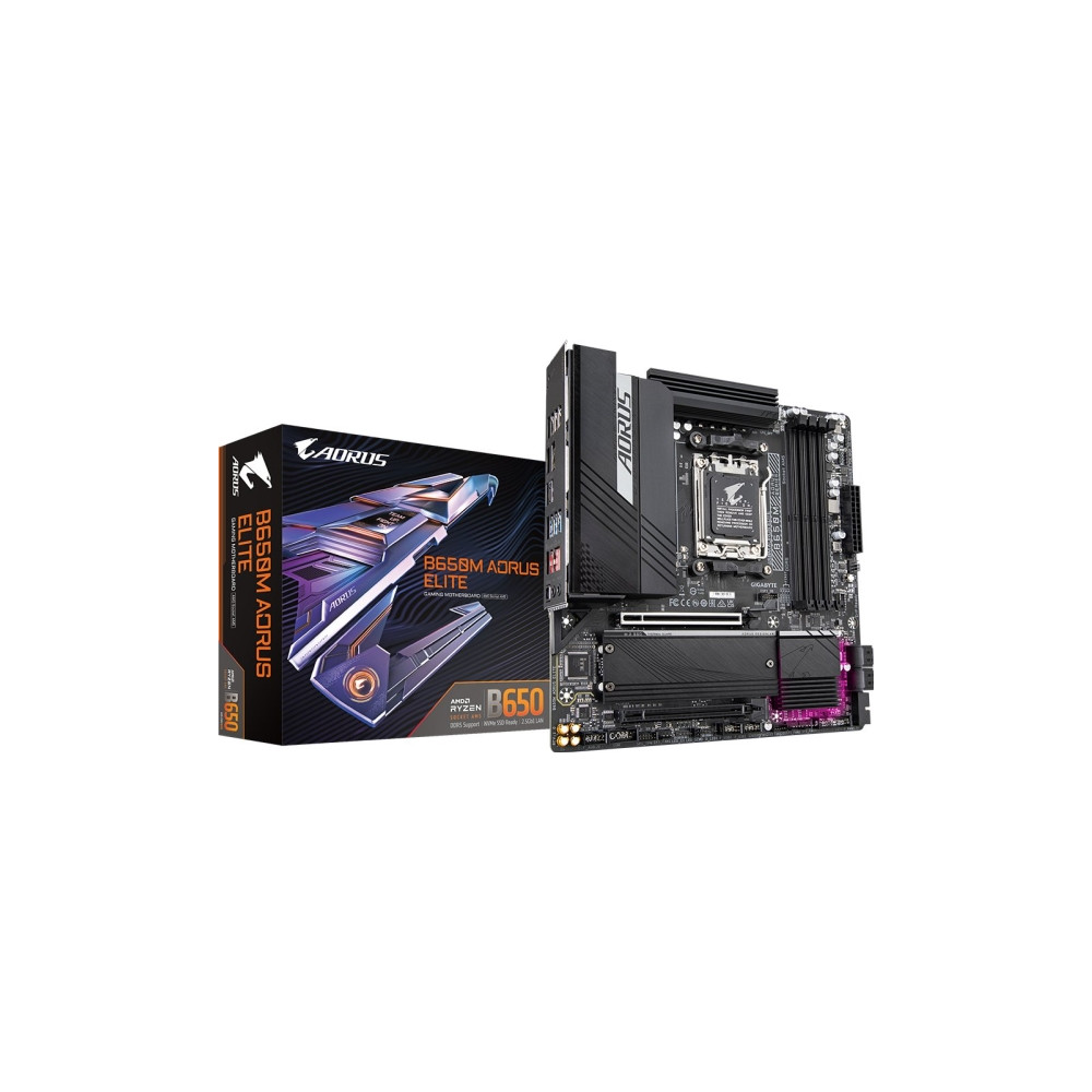 Produktbild för AORUS B650M ELITE - 1.0 - moderkort - micro ATX - Socket AM5 - AMD B650
