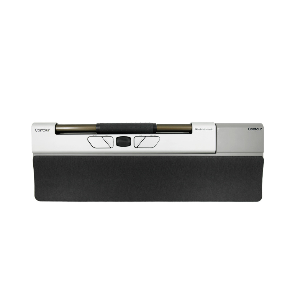 Produktbild för Contour RollerMouse Go - centrerad mus - antibakteriell yta, hög motståndskraft mot desinfektionsmedel - med RollerMouse Go Dock
