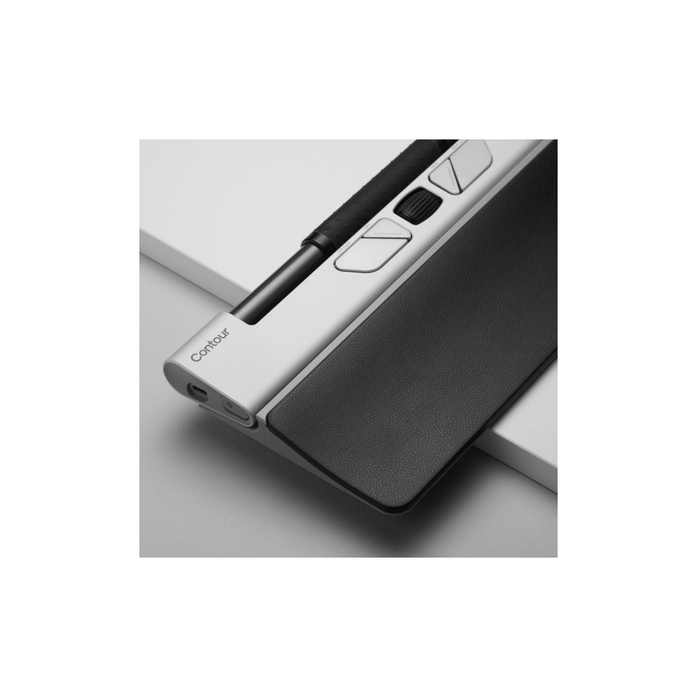 Produktbild för Contour RollerMouse Go - centrerad mus - antibakteriell yta, hög motståndskraft mot desinfektionsmedel - med RollerMouse Go Dock