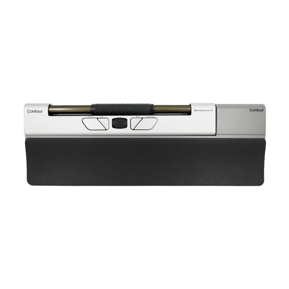Produktbild för Contour RollerMouse Go - centrerad mus - antibakteriell yta, hög motståndskraft mot desinfektionsmedel - med RollerMouse Go Dock