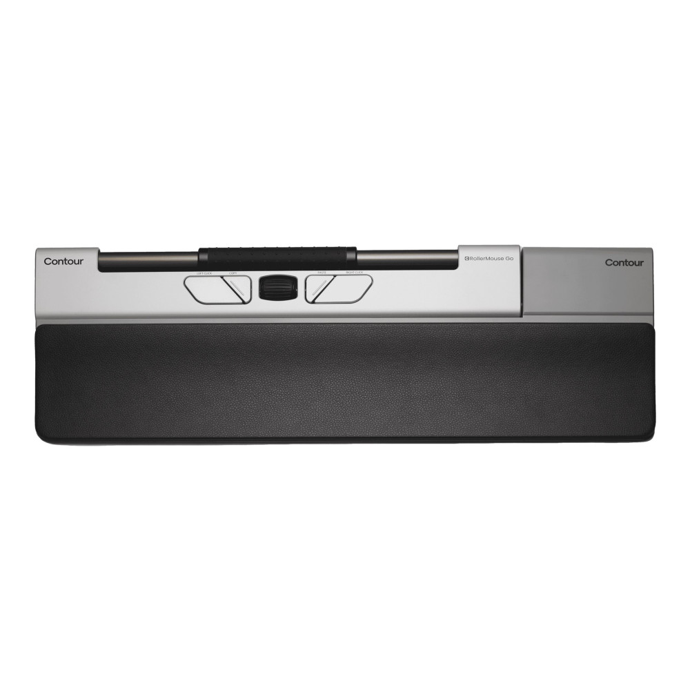 Produktbild för Contour RollerMouse Go - centrerad mus - antibakteriell yta, hög motståndskraft mot desinfektionsmedel - med RollerMouse Go Dock