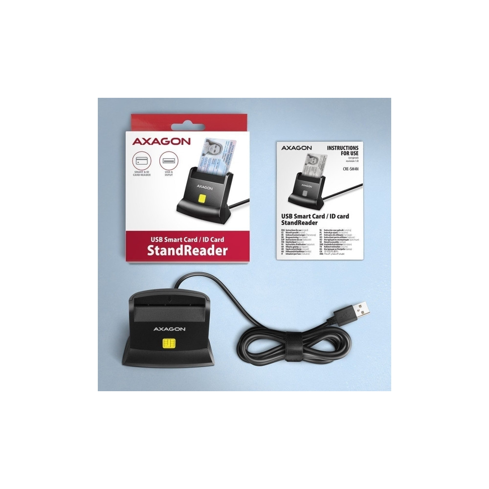 Produktbild för AXAGON CRE-SM4N - SMART-kortläsare - USB 2.0