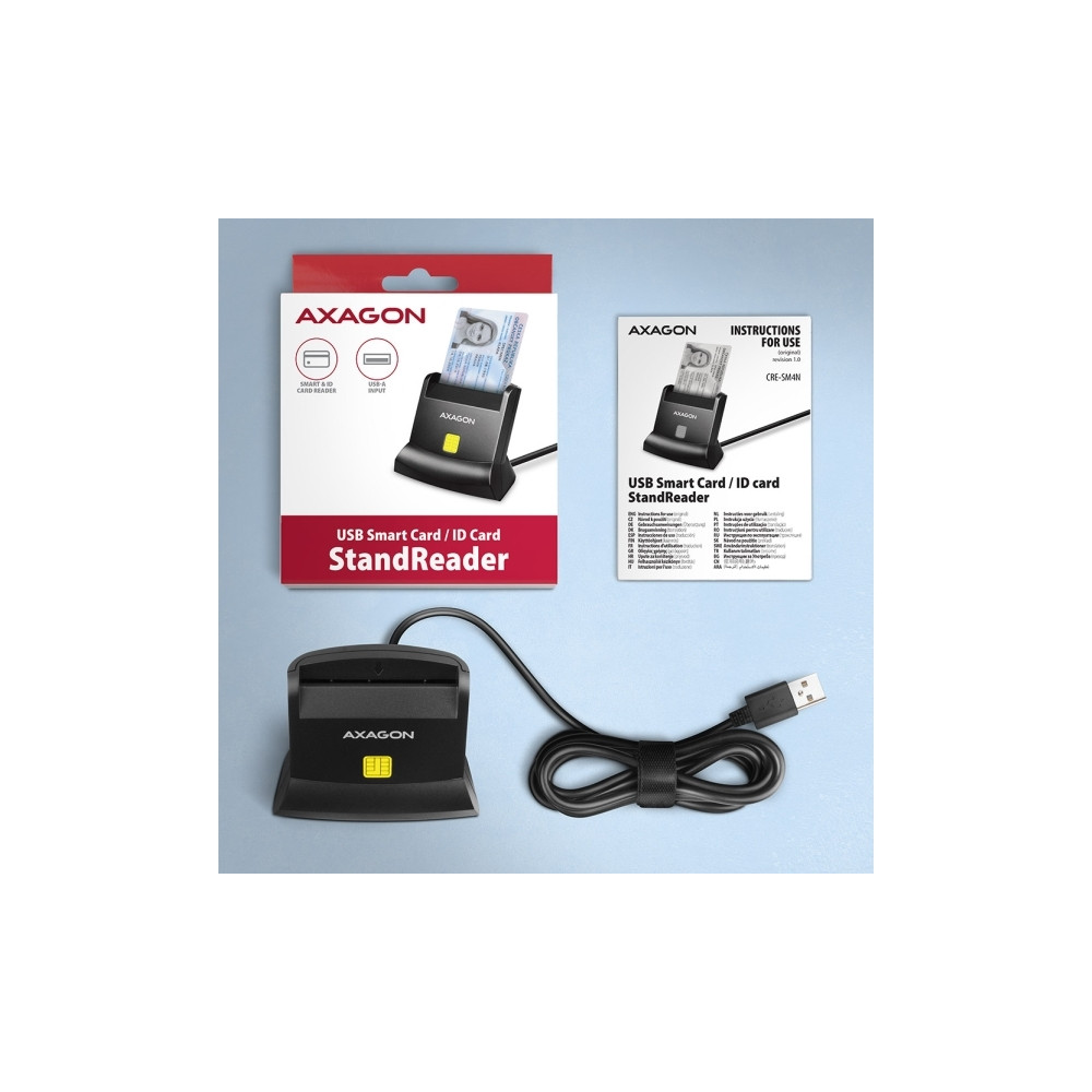 Produktbild för AXAGON CRE-SM4N - SMART-kortläsare - USB 2.0