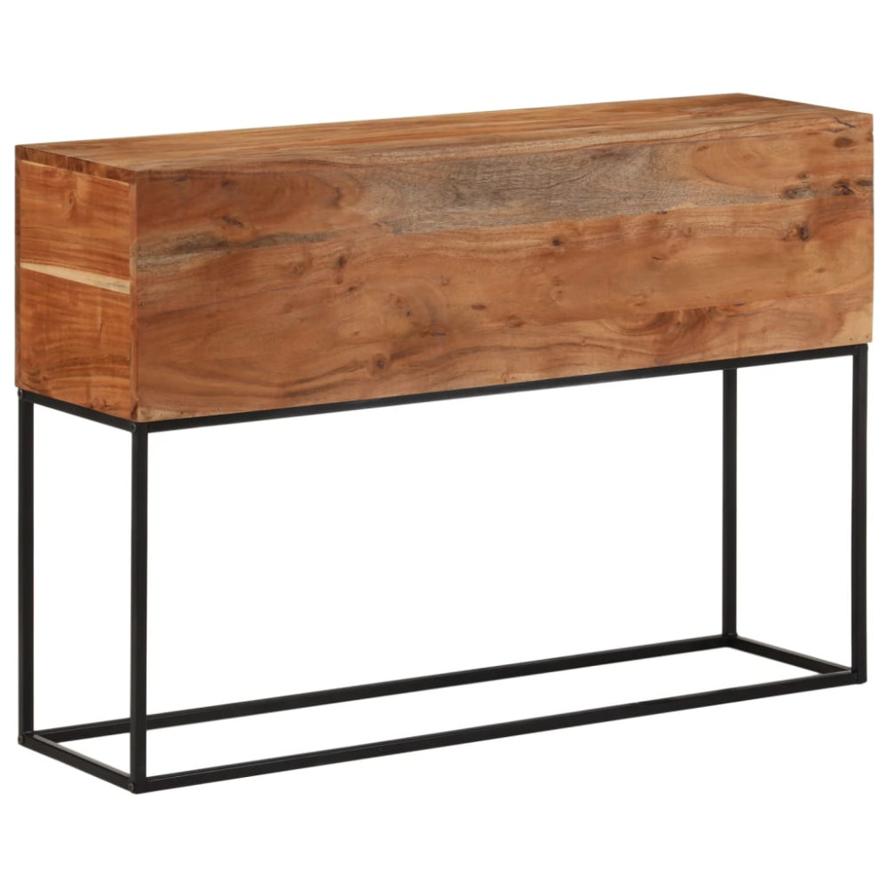 Produktbild för Konsolbord 110x30x75 cm massivt akaciaträ och järn