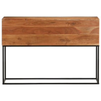 Produktbild för Konsolbord 110x30x75 cm massivt akaciaträ och järn