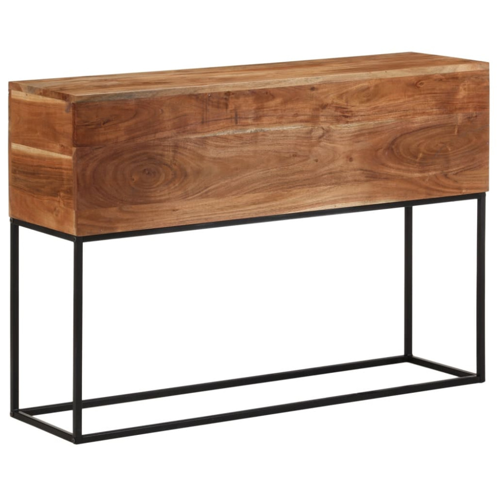 Produktbild för Konsolbord 110x30x75 cm massivt akaciaträ och järn