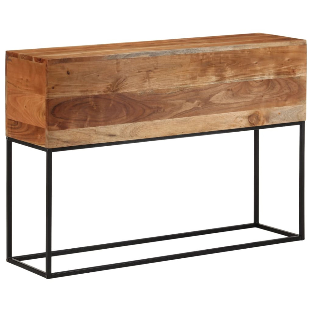 Produktbild för Konsolbord 110x30x75 cm massivt akaciaträ och järn