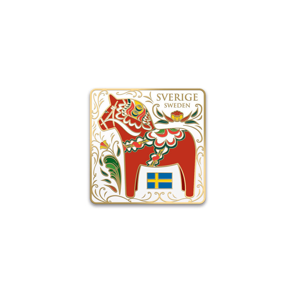 Produktbild för Magnet Dalahäst Röd Sweden Sverige