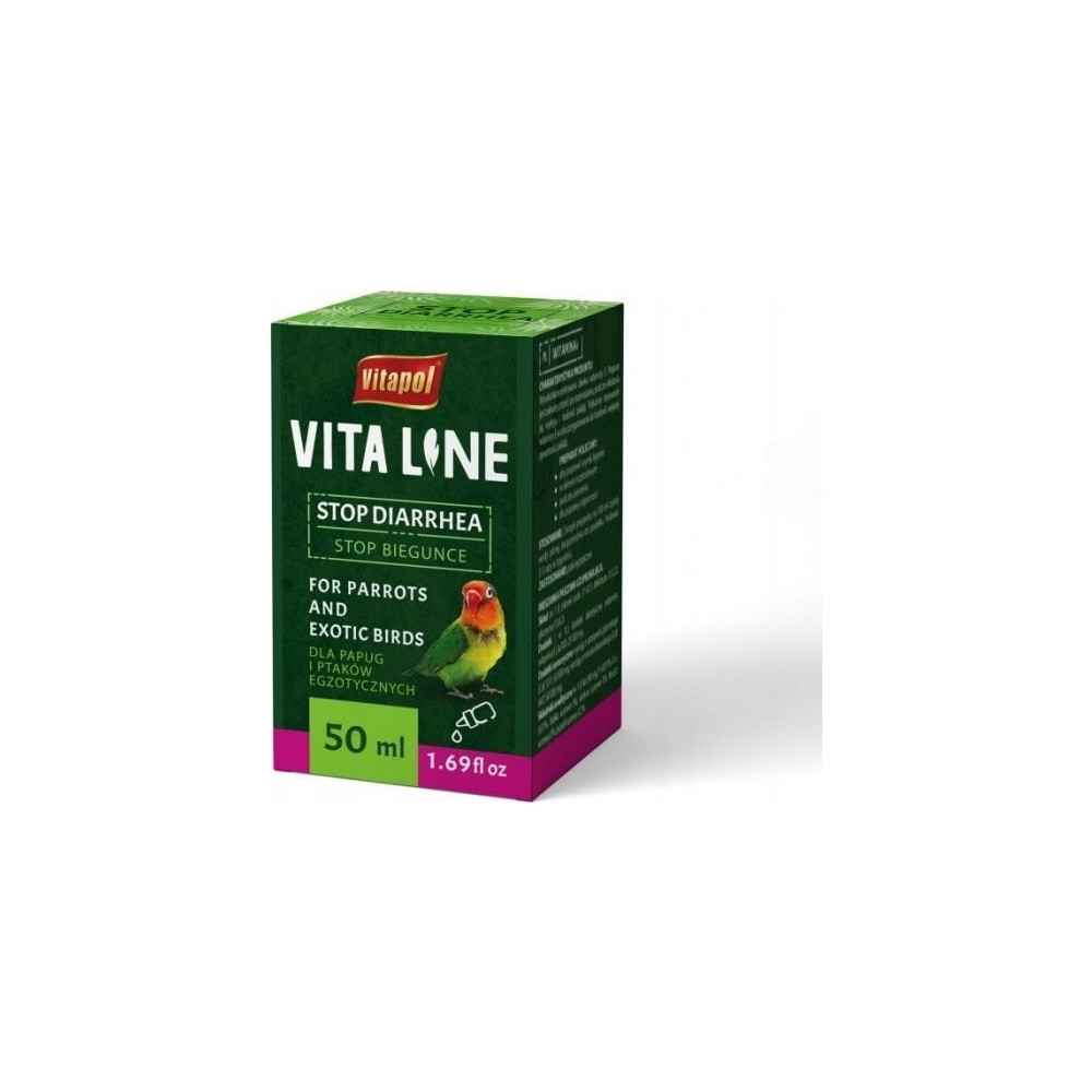 Produktbild för Vitapol Vitaline stopp mot diarré för exotiska fåglar, 50 ml