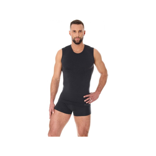 Brubeck Brubeck ärmlös tröja i merinoull COMFORT WOOL grafit stl. XX...