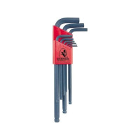 Produktbild för Bondhus set med insexnycklar hex typ L 1,5–10 mm med kula, 9...