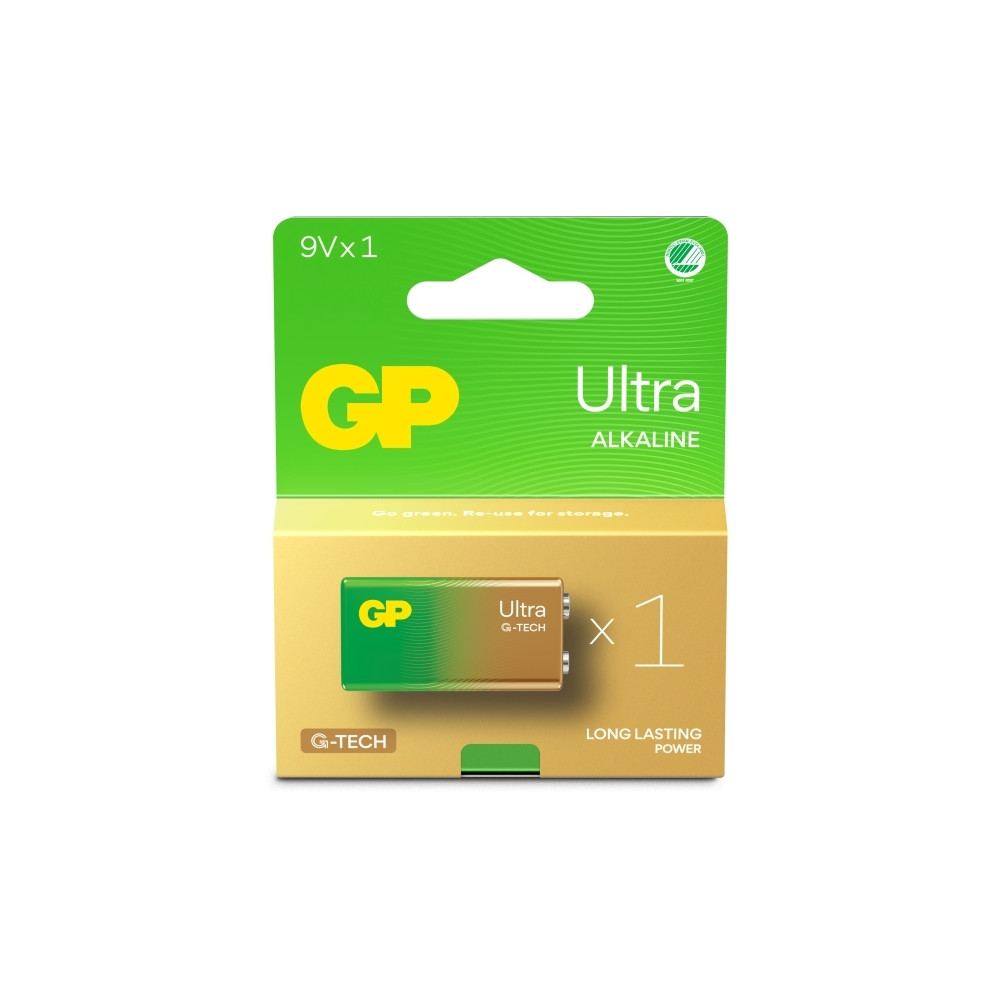 Produktbild för GP Ultra batteri x 9V - alkaliskt