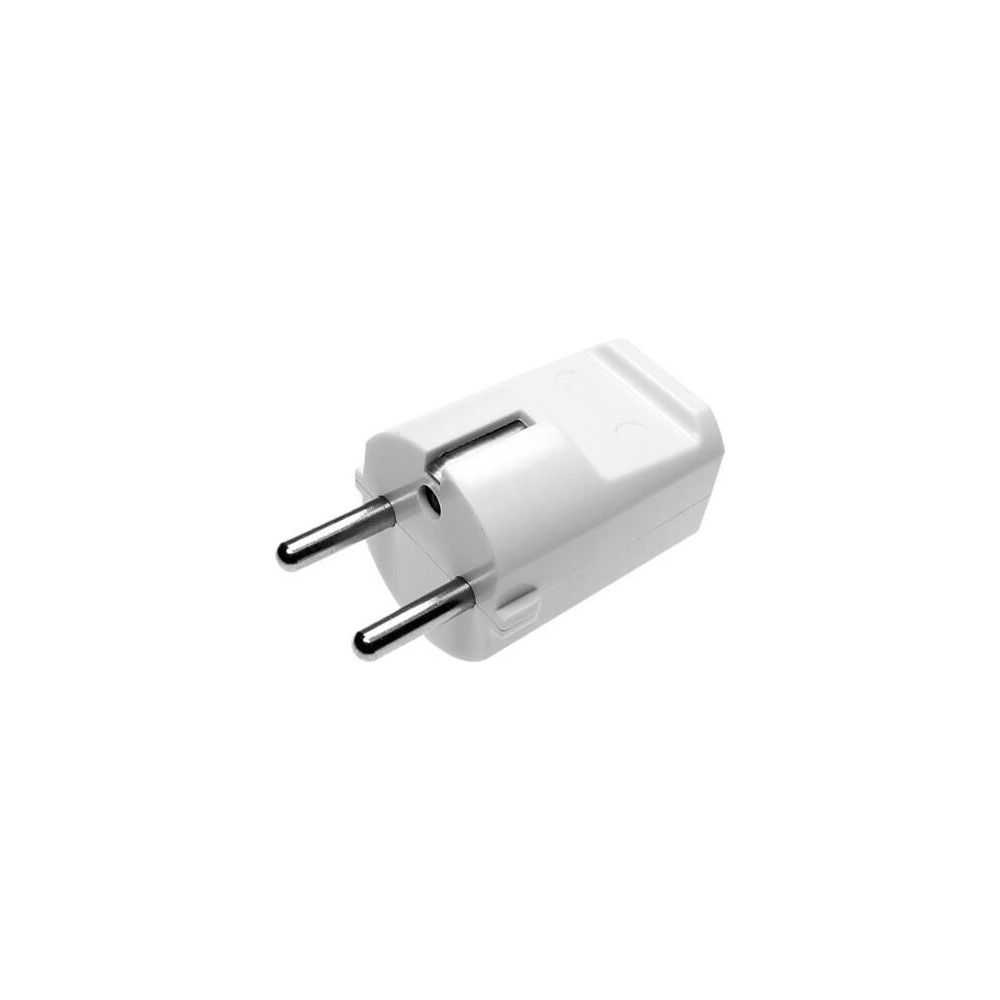 Produktbild för Schuko stickkontakt rund rak med jordstift 16A 250V plast vi...