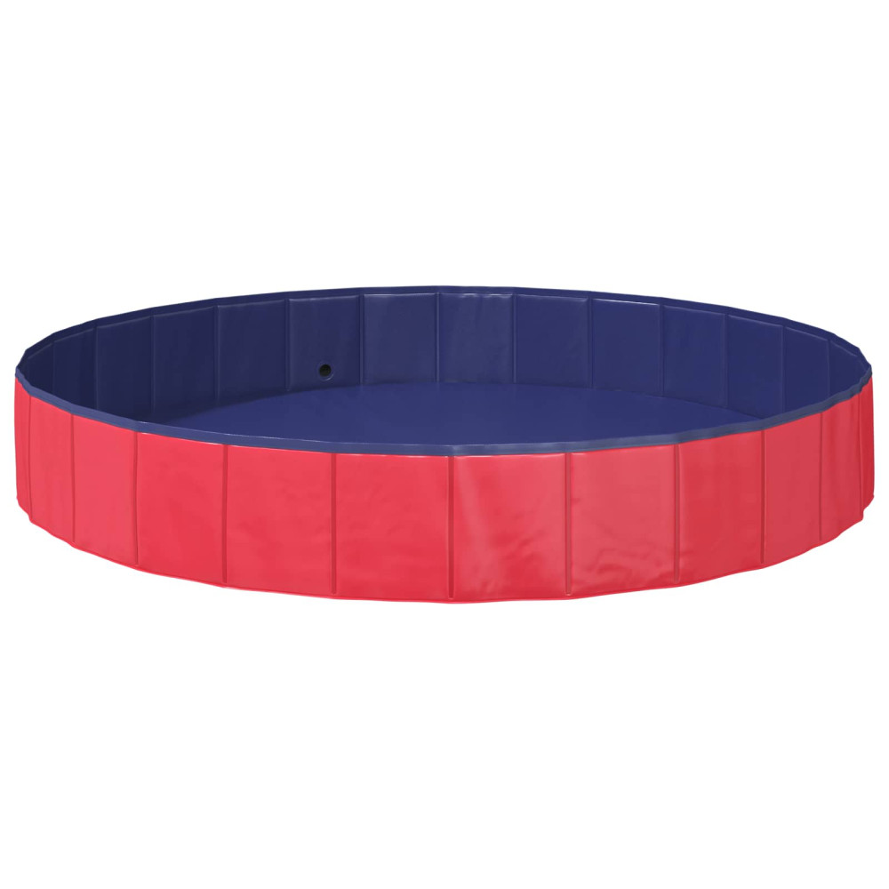 Produktbild för Barn Sim Pool Röd Ø200 x 30 cm Tjock PVC och Konstruerat Trä